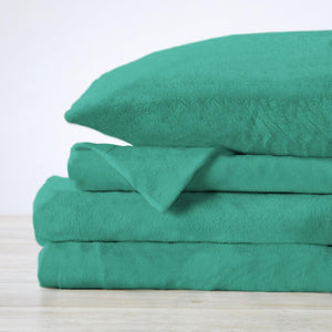 4-Piece Solid Plush Sheet Set - Velvet Luxe Collection