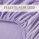 4-Piece Solid Plush Sheet - Velvet Luxe Collection