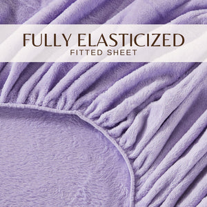 4-Piece Solid Plush Sheet Set - Velvet Luxe Collection