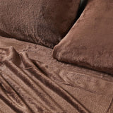 4-Piece Solid Plush Sheet - Velvet Luxe Collection