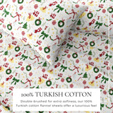 4-Piece Turkish Cotton Christmas Flannel Sheet - Whittaker Collection
