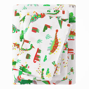 4-Piece Turkish Cotton Christmas Flannel Sheet - Whittaker Collection