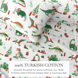 4-Piece Turkish Cotton Christmas Flannel Sheet - Whittaker Collection