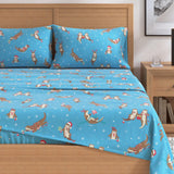 4-Piece Turkish Cotton Christmas Flannel Sheet - Whittaker Collection