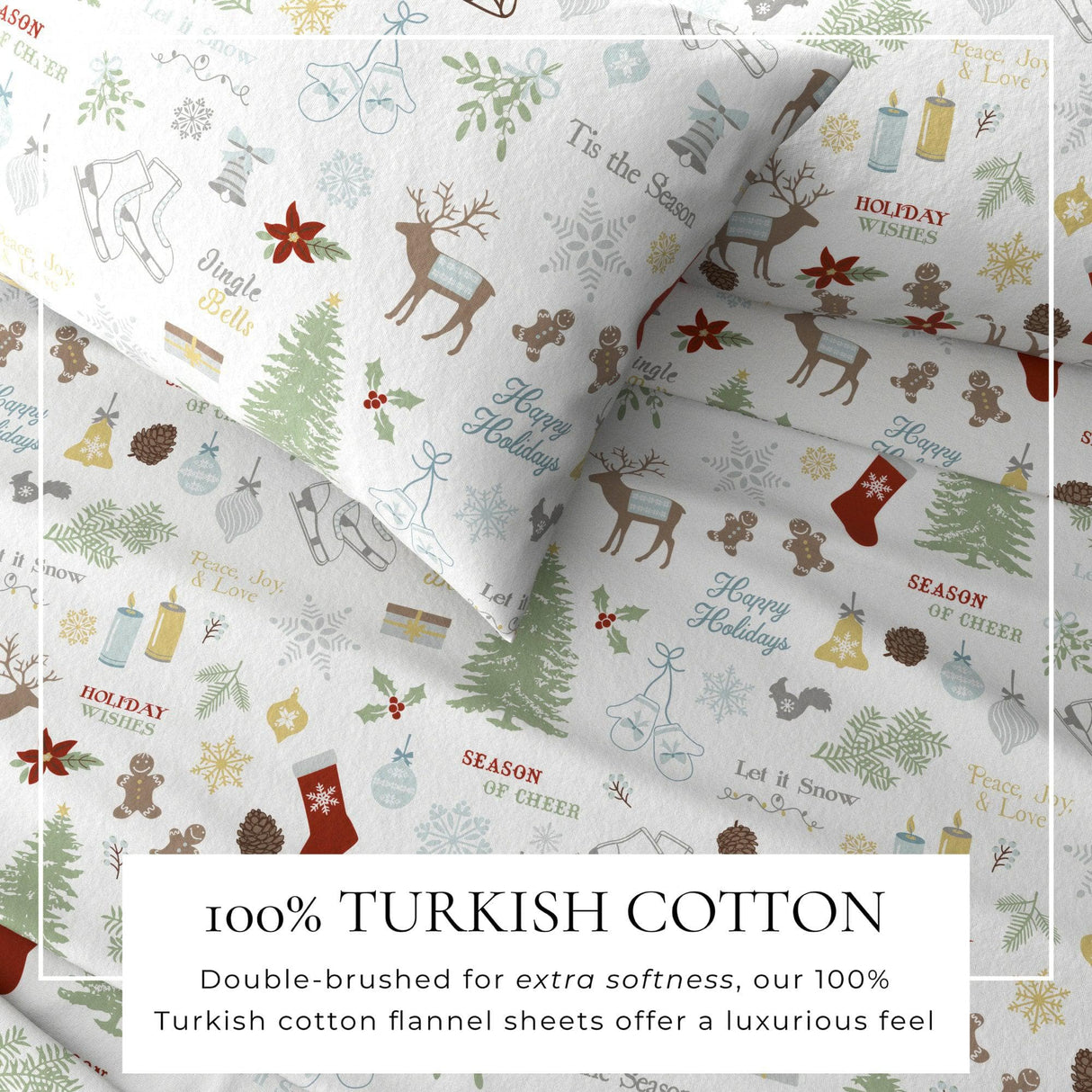 4-Piece Turkish Cotton Flannel Sheet - Whittaker Collection