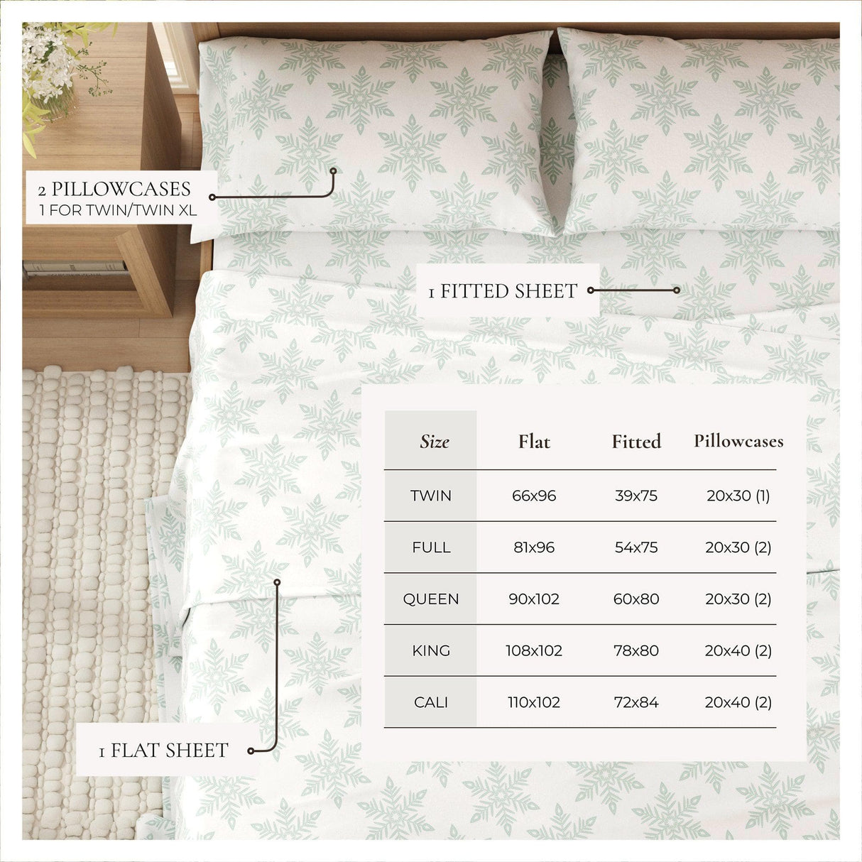 Turkish Cotton Flannel Sheet - Belle Collection