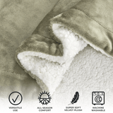 Velvet Plush Sherpa Luxury Bed Blanket - Kinsley Collection