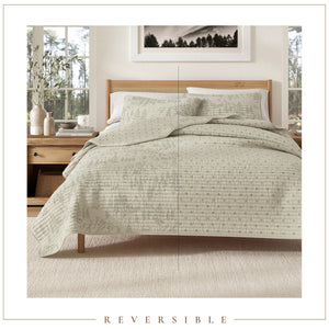 3 Piece Lodge Printed Quilt Set - Moonlight Ridge