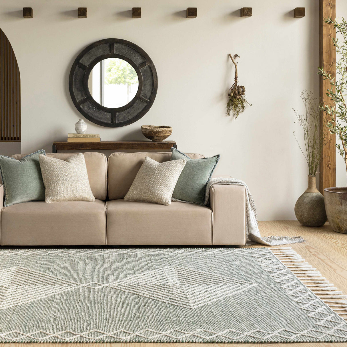 Guiuan Tasseled Jute&Wool Rug - Clearance
