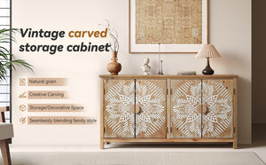 HaixuHomeDecor 60" Wood Accent Cabinet with 4 Doors - view 13
