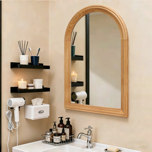 HaixuHomeDecor Arched Wood Framed Wall Mirror with Distortion-Free Glass - view 5