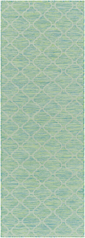 Unique Outdoor Trellis Area Rug, Lime Green - Clearance