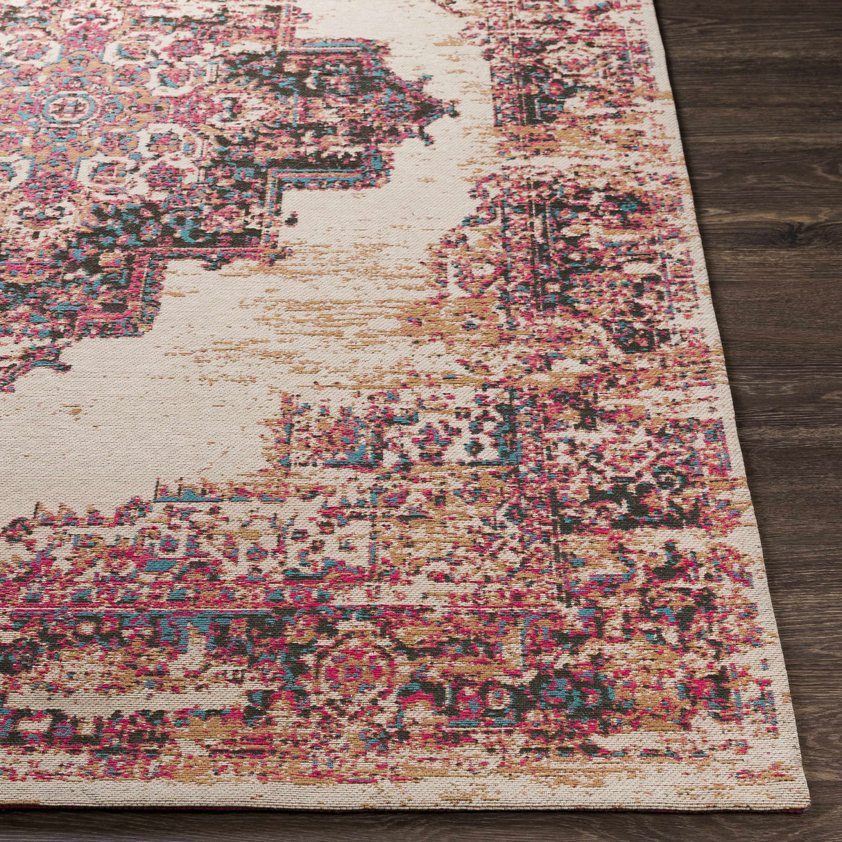 Heaton Red Medallion Area Rug - Clearance