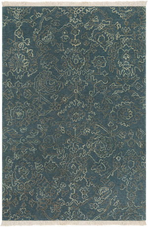 Hinkle Teal Premium Wool Carpet - Clearance