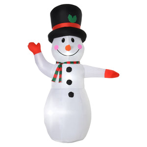 HOMCOM 8’ Christmas Inflatables Outdoor Decorations Snowman