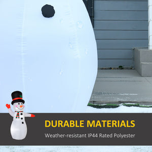 HOMCOM 8’ Christmas Inflatables Outdoor Decorations Snowman - view 4