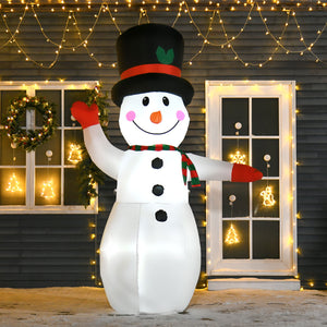 HOMCOM 8’ Christmas Inflatables Outdoor Decorations Snowman - view 8