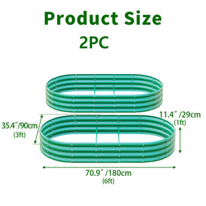 HOME FURNITURE Galvanized Raised Garden Bed 6x3x1ft - view 2