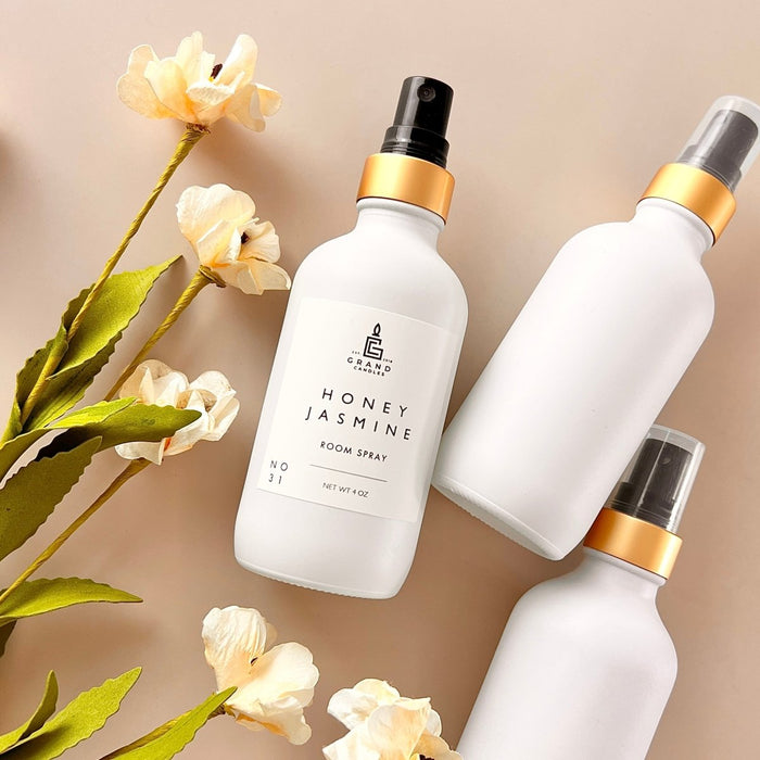 Grand Candles LLC Honey + Jasmine Room & Linen Spray