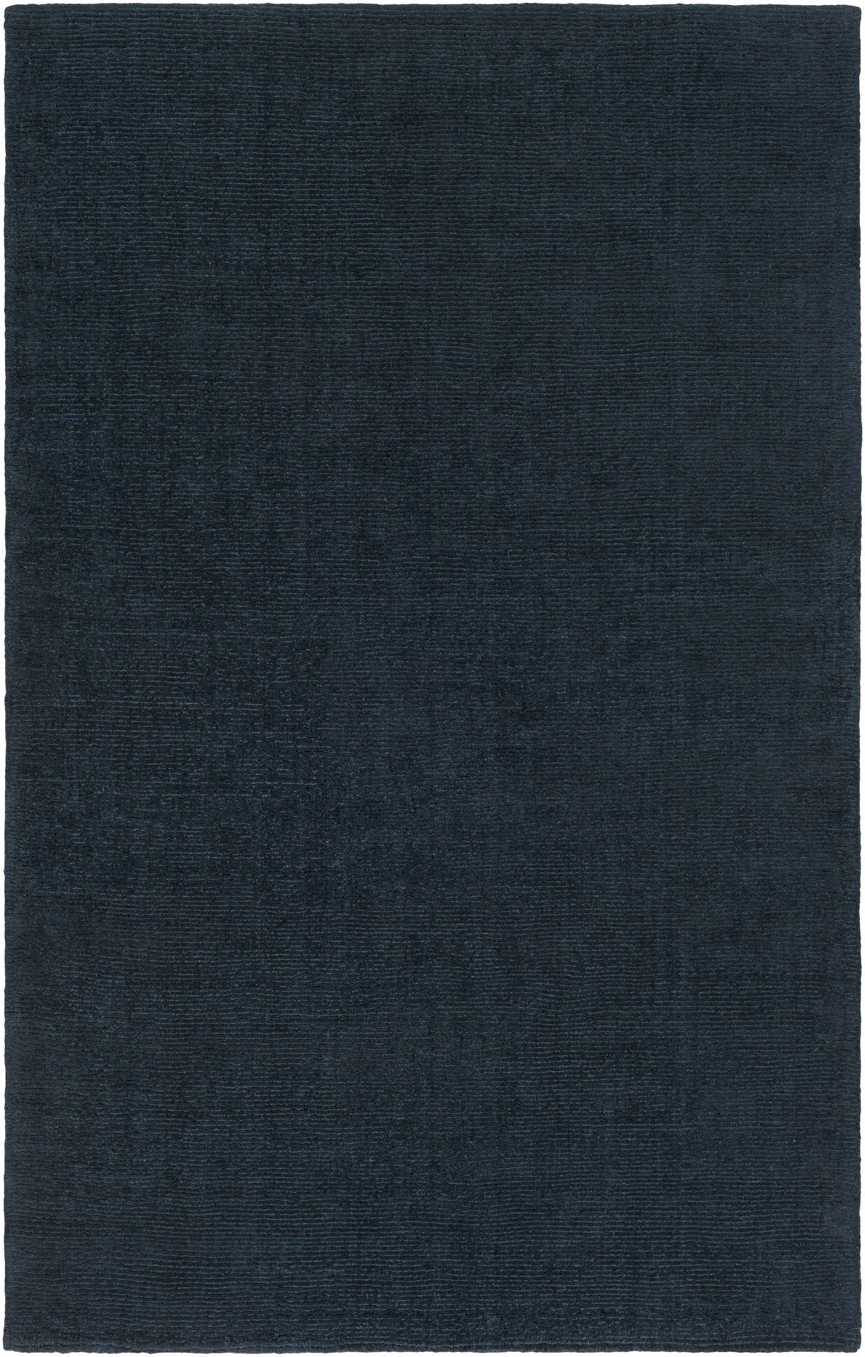 Brockton Solid Dark Blue Wool Rug
