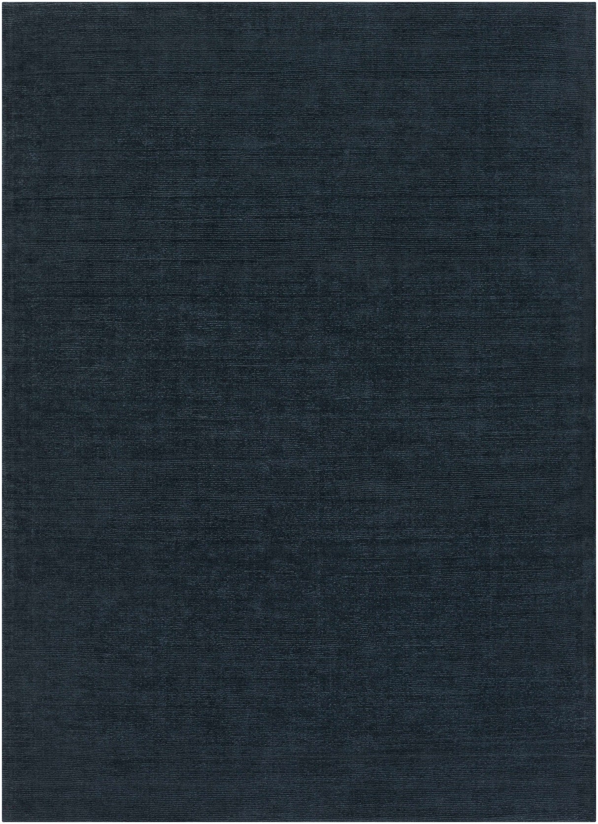 Brockton Solid Dark Blue Wool Rug