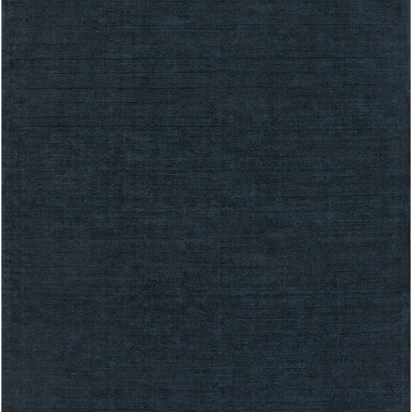 Brockton Solid Dark Blue Wool Rug