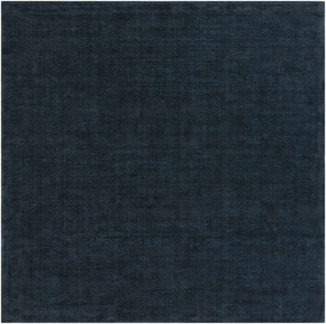 Brockton Solid Dark Blue Wool Rug