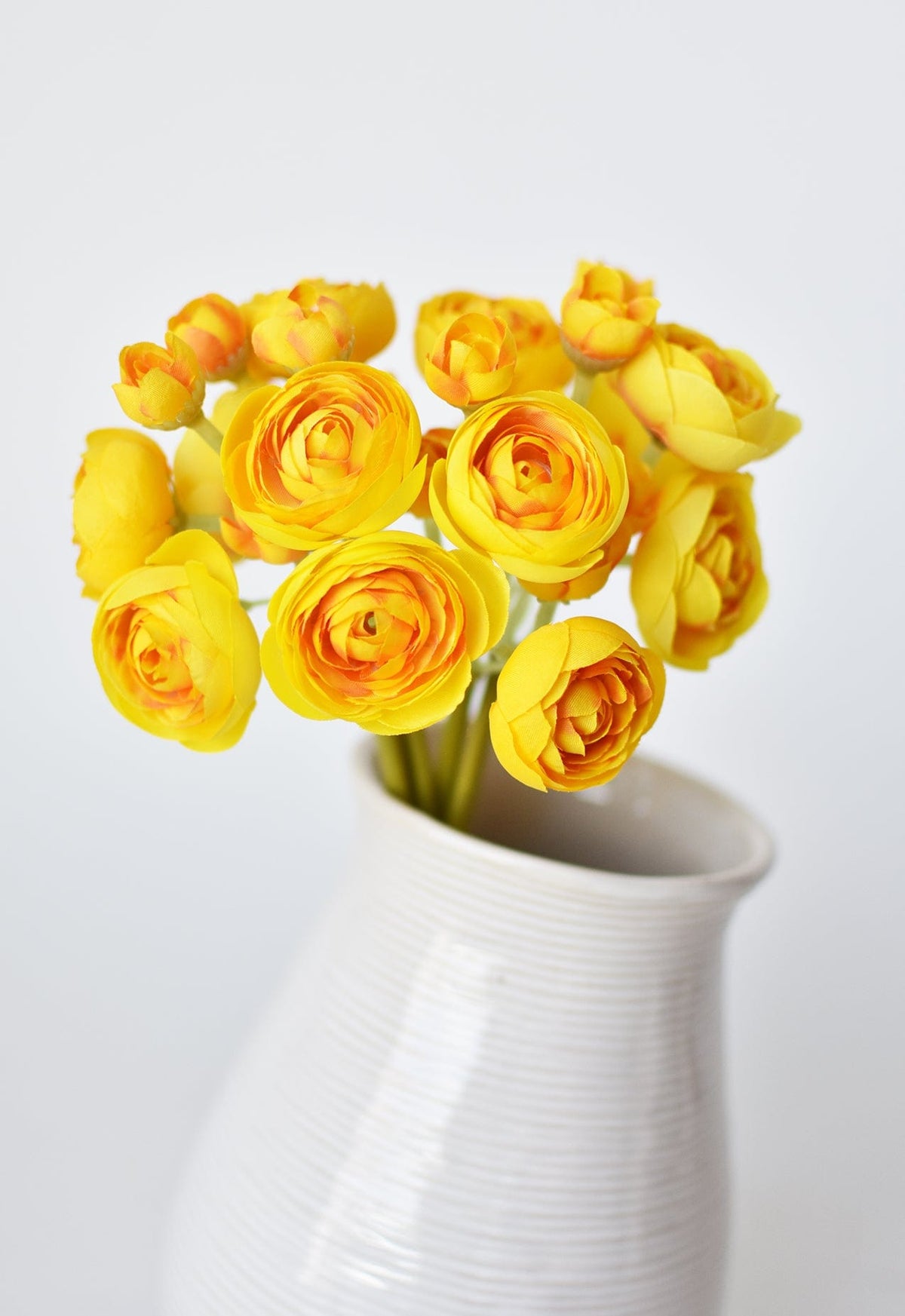 House by JSD 10" Faux Yellow Ranunculus Stem Bundle - view 6
