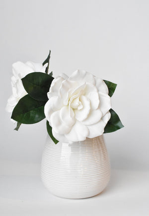 House by JSD 11" Real Touch Faux White Gardenia Pick Stem - view 5