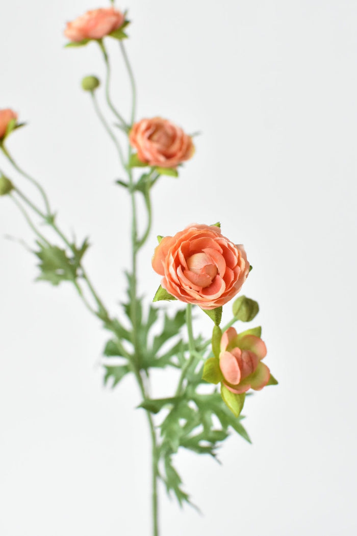House by JSD 22" Faux Mini Peach Ranunculus Stem