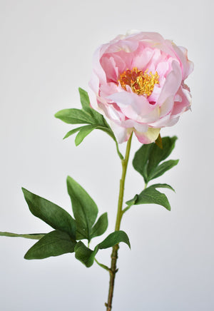 House by JSD 22" Faux Pink Peony Stem - view 3
