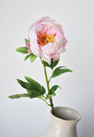House by JSD 22" Faux Pink Peony Stem - view 5