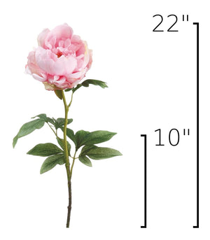 House by JSD 22" Faux Pink Peony Stem - view 7