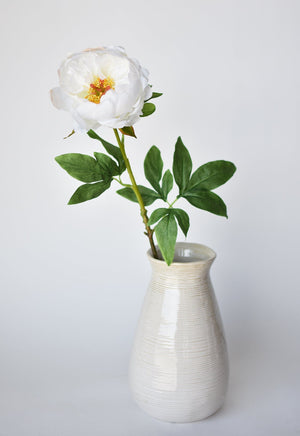House by JSD 22" Faux White Peony Stem - view 4
