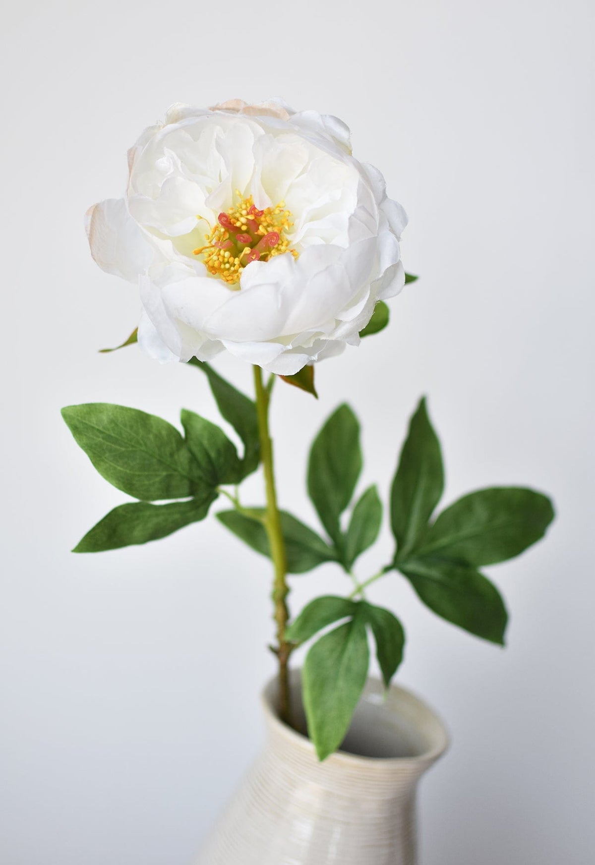 House by JSD 22" Faux White Peony Stem - view 5