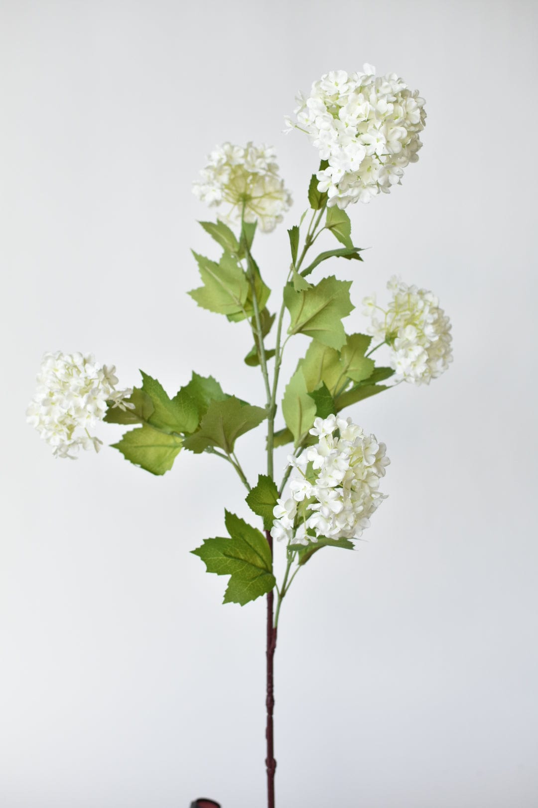 House by JSD 34" Faux White Snowball Hydrangea Stem - view 2