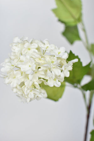House by JSD 34" Faux White Snowball Hydrangea Stem - view 5