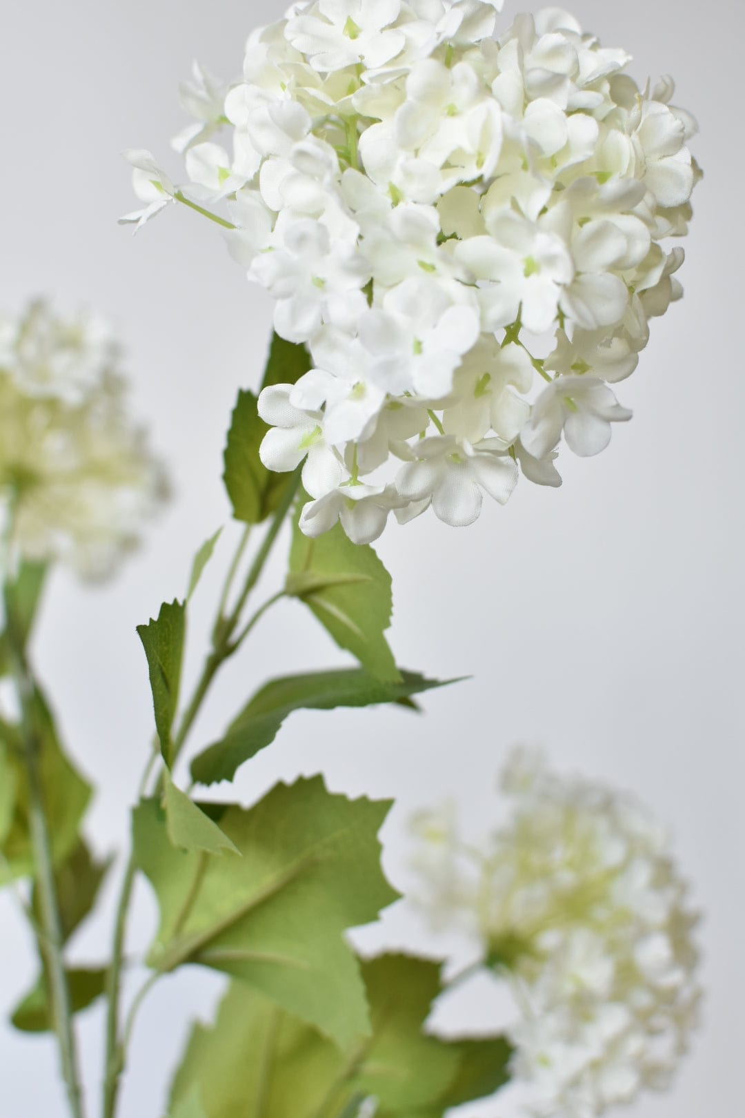 House by JSD 34" Faux White Snowball Hydrangea Stem - view 7
