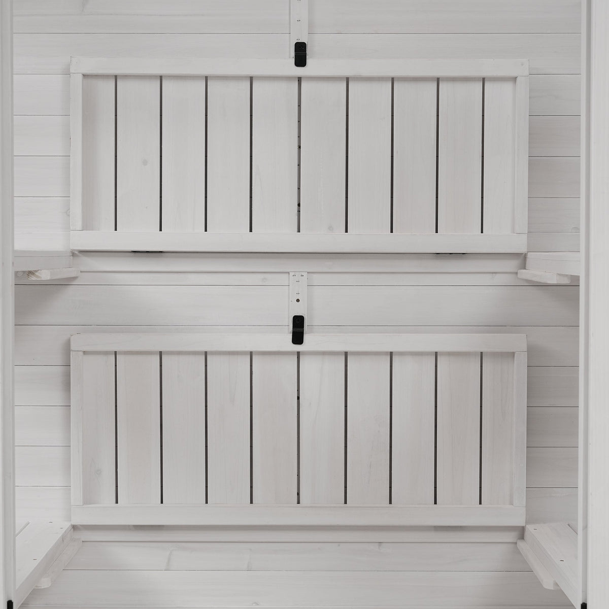 House of Zazla 78-Inch Wooden Walk-In Greenhouse with Skylights and Folding Shelves - view 20