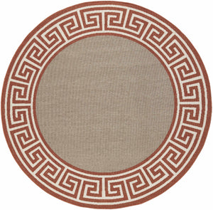 Houtz Red Border Greek Rug - Clearance