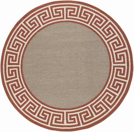 Houtz Red Border Greek Rug - Clearance