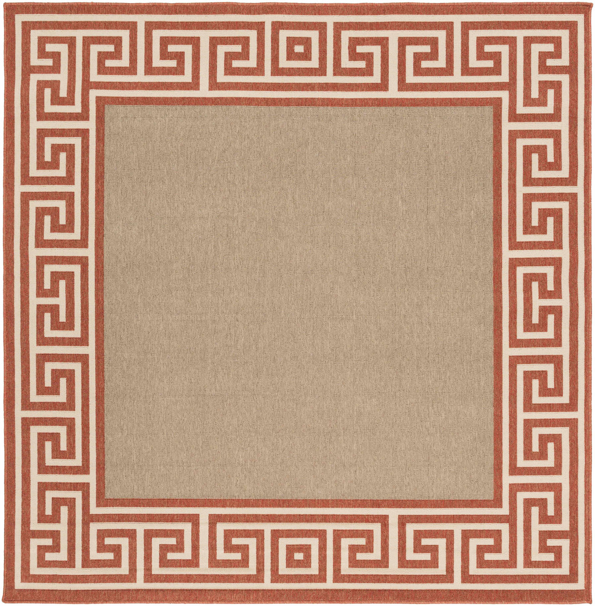 Houtz Red Border Greek Rug - Clearance