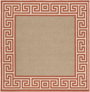 Houtz Red Border Greek Rug - Clearance