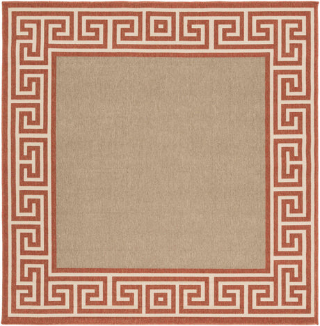 Houtz Red Border Greek Rug - Clearance