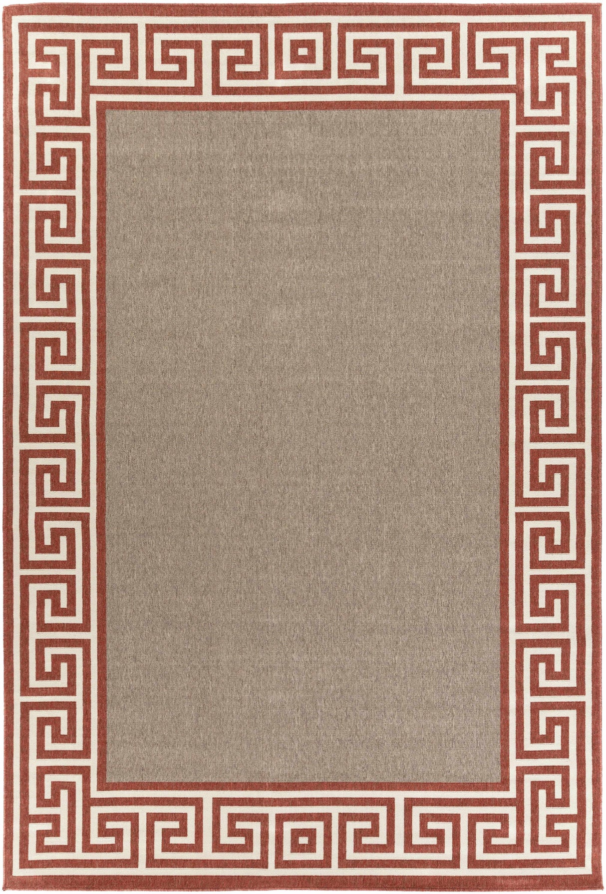 Houtz Red Border Greek Rug - Clearance