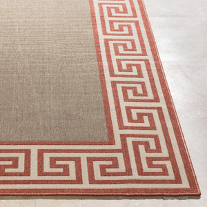 Houtz Red Border Greek Rug - Clearance