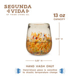 Segunda Vida Artistico Stemless Wine Glasses