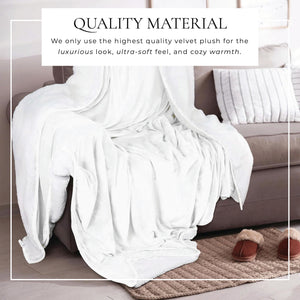 Velvet Plush Sherpa Bed Blanket by Great Bay Home