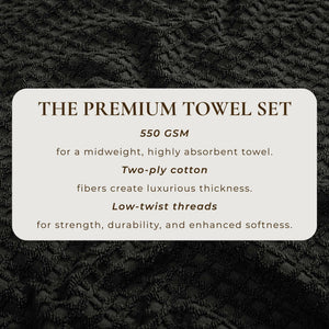 Cotton Diamond Waffle Weave Bath Towel Set - Grayson Collection