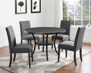 HZ Eleanor Upholstered Dining Chairs with Nailhead Trim - view 11